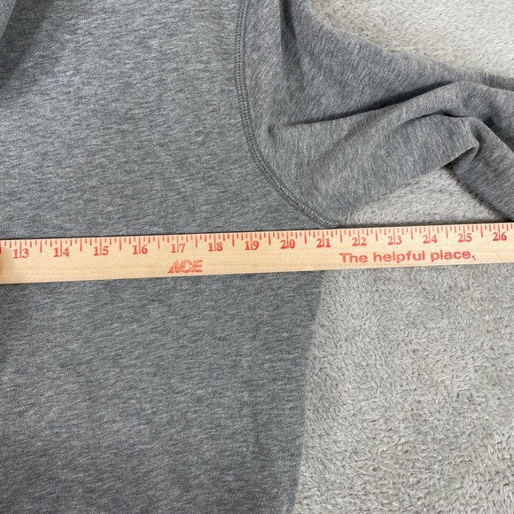 American Eagle Hoodie Mens Medium Gray Eagle Graphic Full Zip Vintage Fit Y2K - Picture 8 of 9